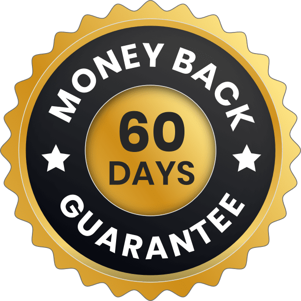 Kerassentials -60-day risk-free money-back guarantee badge